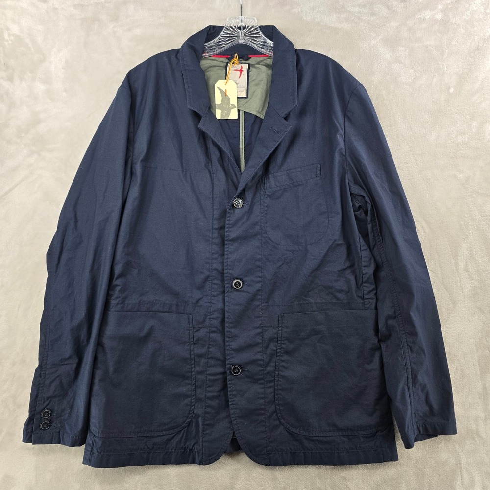 NEW Relwen Flywt Flex Blazer Mens Large Navy Blue Sport Coat Huckberry